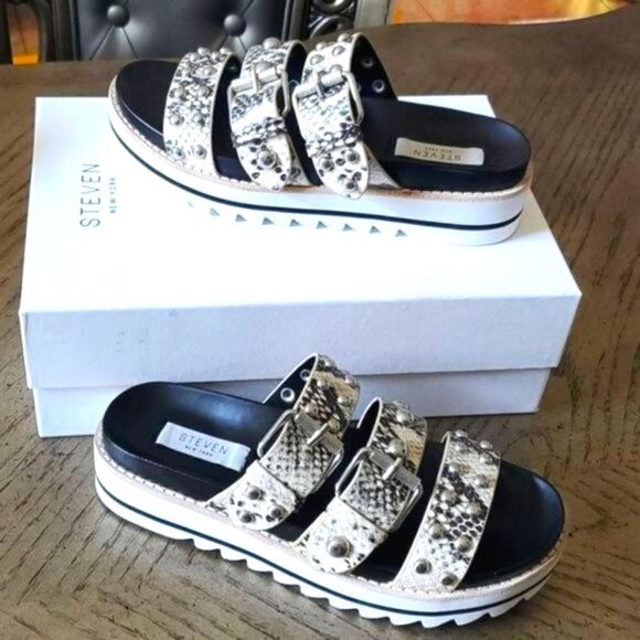 Size 8 studded Steven New York Sandals NWT. - Picture 1 of 6